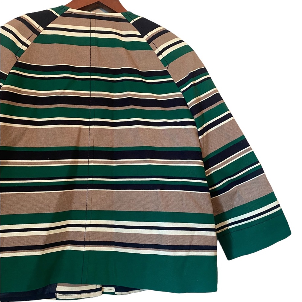 Talbots Fall Color Striped Button Front Jacket - Picture 5 of 11